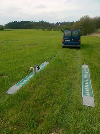 GPR pro hloubky 50 -100m Pro hloubky 50 -100m, antény 50MHz